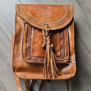 Patricia Nash Brown Leather Backpack
